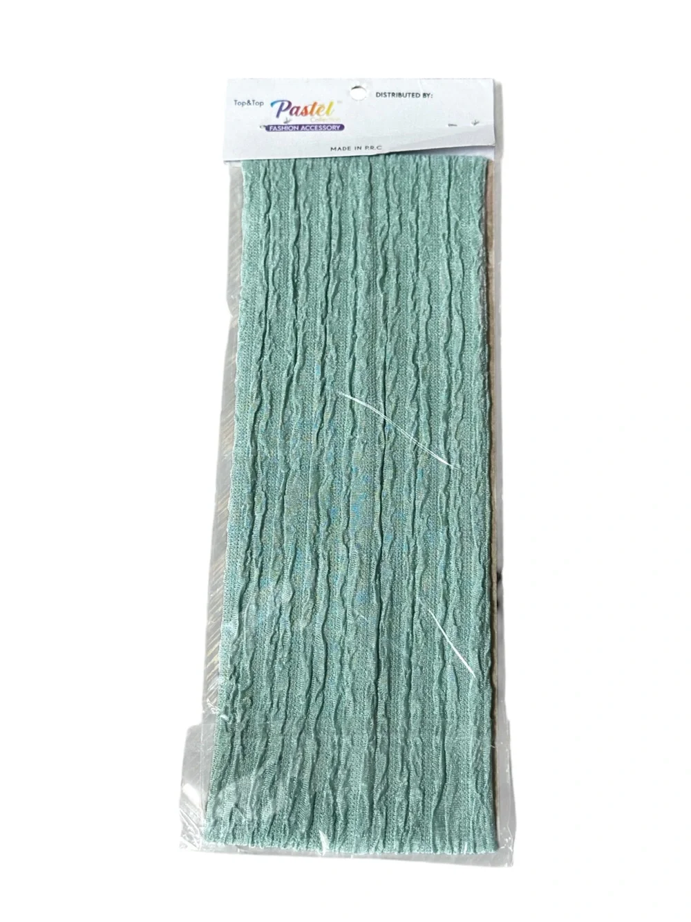 Top & Top headband textured crinkled fabric stylish knotted center pastel green